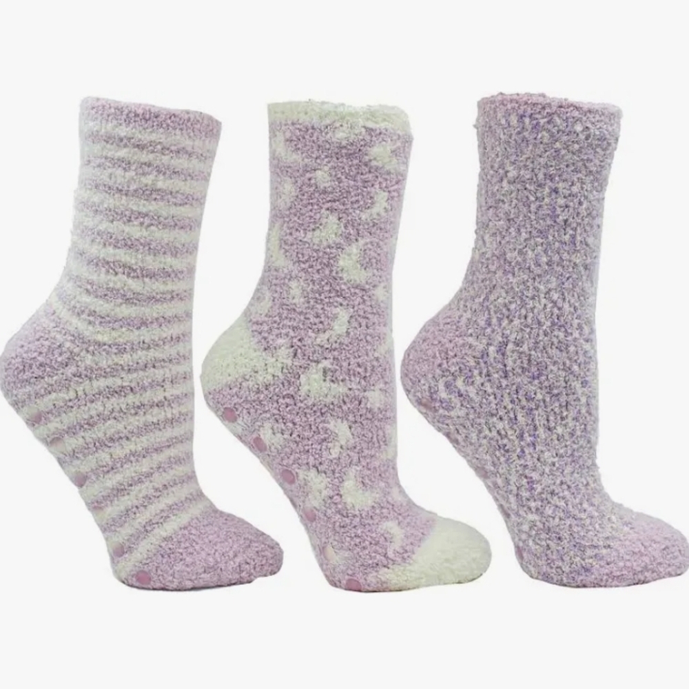 Aromasoles Lavender & Shea Infused Relaxing Healing Socks  – One Size 3 In Box